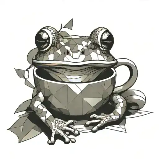 Frog Drinking Tea