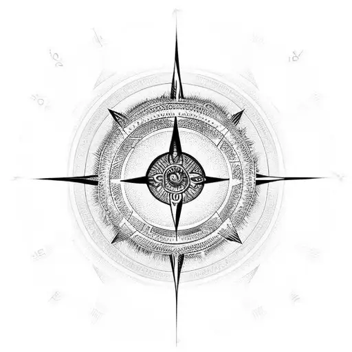 Tattoo Of Lord Shiva Meditation & A Direction Compass