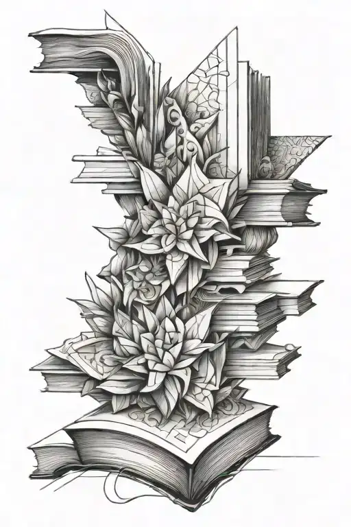 Black And White Delicate Abstract Book