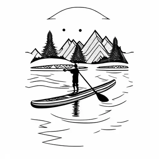 Stand-up Paddle On A Mountain River