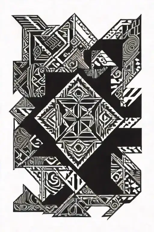 Samoan Tattoo Line Art