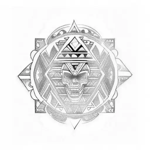 Psychedelic Aztec Tribal