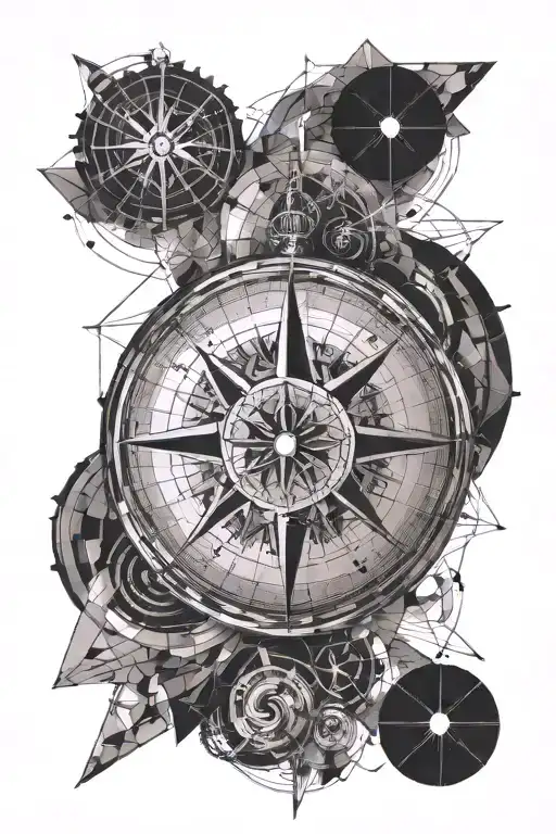 Compass And World Map Made