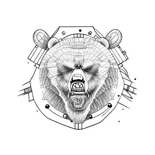 Angry War Bear With Armour