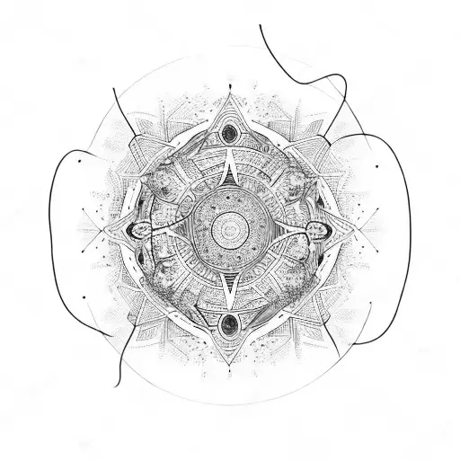 Thin Black Circle With Colourful Aura