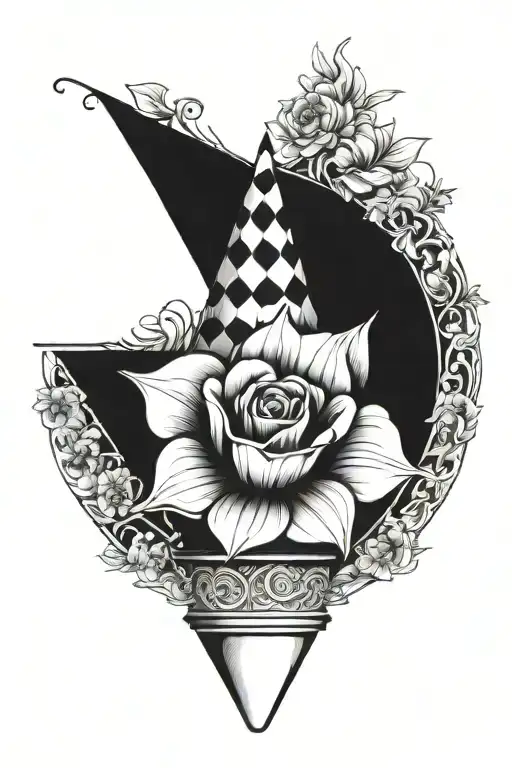 Narcissist Flowers On Traffic Cone