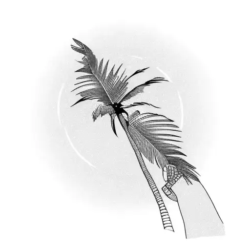 Palm Tree Fading Downwards