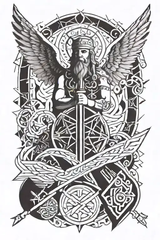 Angel And Viking Runes