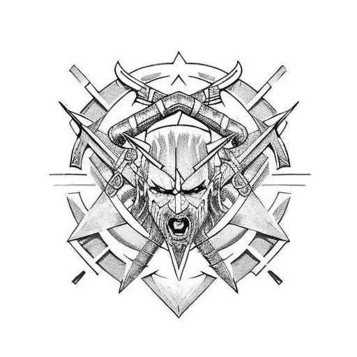 Witcher Symbols Mixed With Roman And Greek