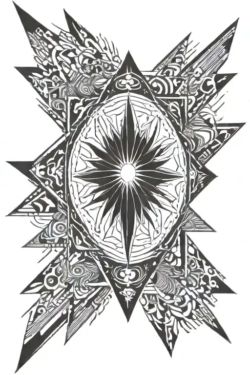 Sun Emanating Sun Rays Asymmetrical Lines