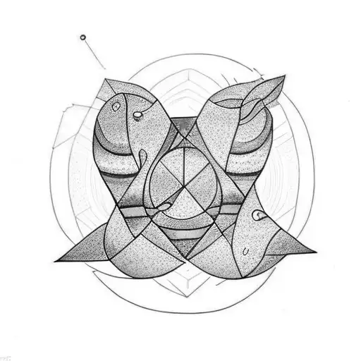 Small Circle Sunshine With Two Swallows Sorrounding It