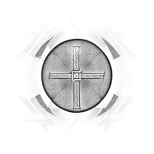 Christian Cross And Playbutton