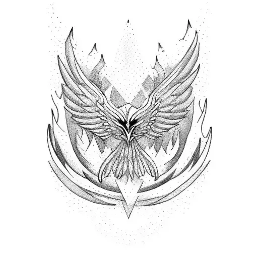 Phoenix Born Out Of Volcano