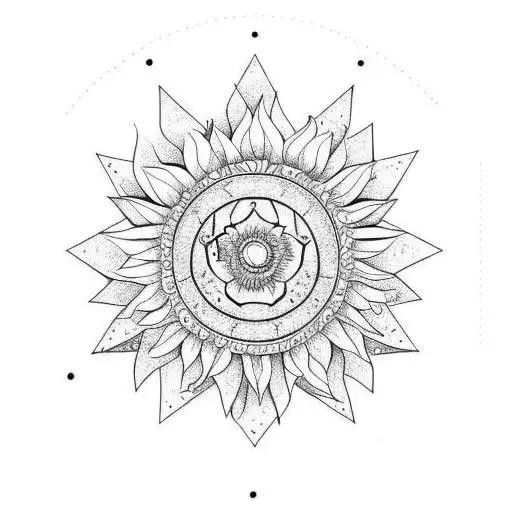 Leo Zodiac Sign With Cute Sunflower