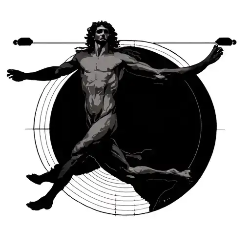 Vitruvian Man Running