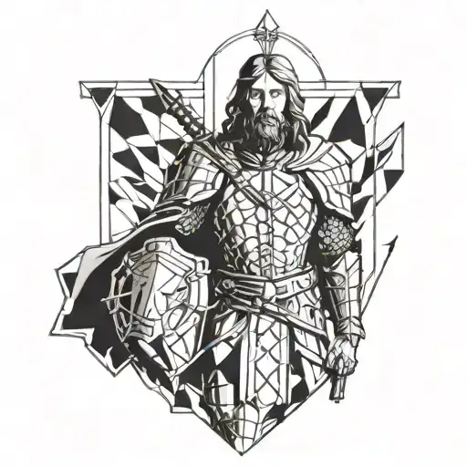 Jesus Christ In A Knight Armor