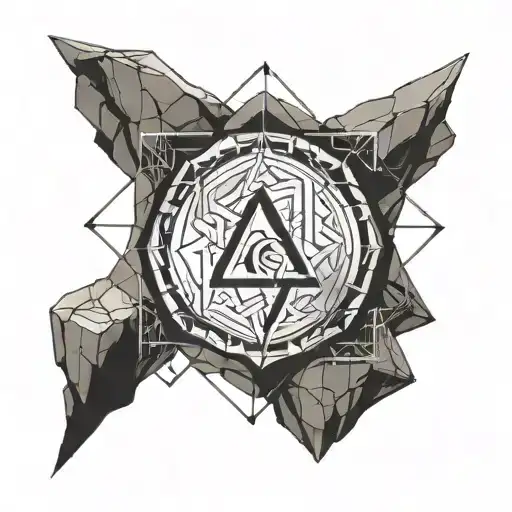 Rune Ansur On A Rock Plate With Fog And Odin