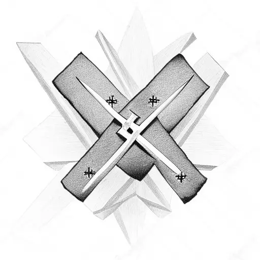 Christian Cross Made Of 2 Nails With A Dove