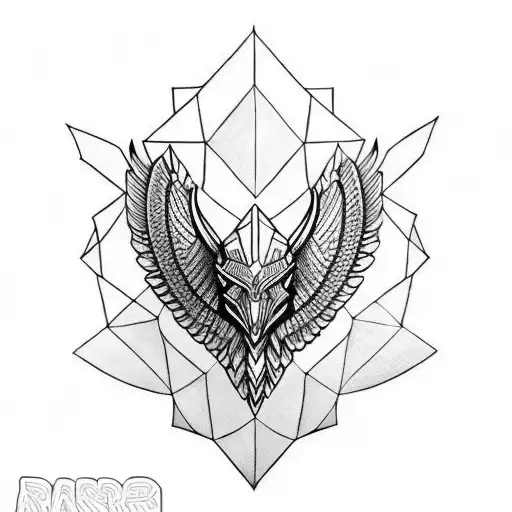 Valkyrie Black And White Geometric On Back