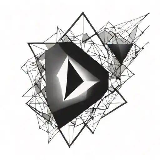 A Black Diamond Shaped Tattoo With White Ink Making It Look Like Light Shining Through A Dark Cloud