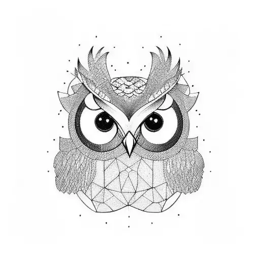 A Newborn With An Owl And A Mouse