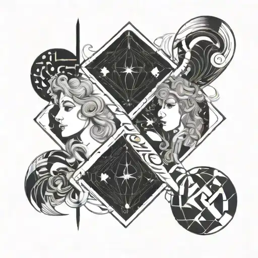 Gemini Zodiac Sign Water Sign And Mercury Sign Intertwined