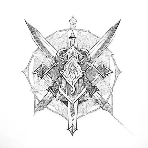 Sword With Crystals And Spiders