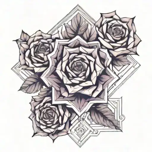 Violet And Rose Intertwined