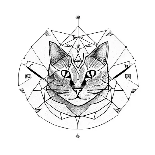 Cat With Sunset And Taurus Zodiac Sign