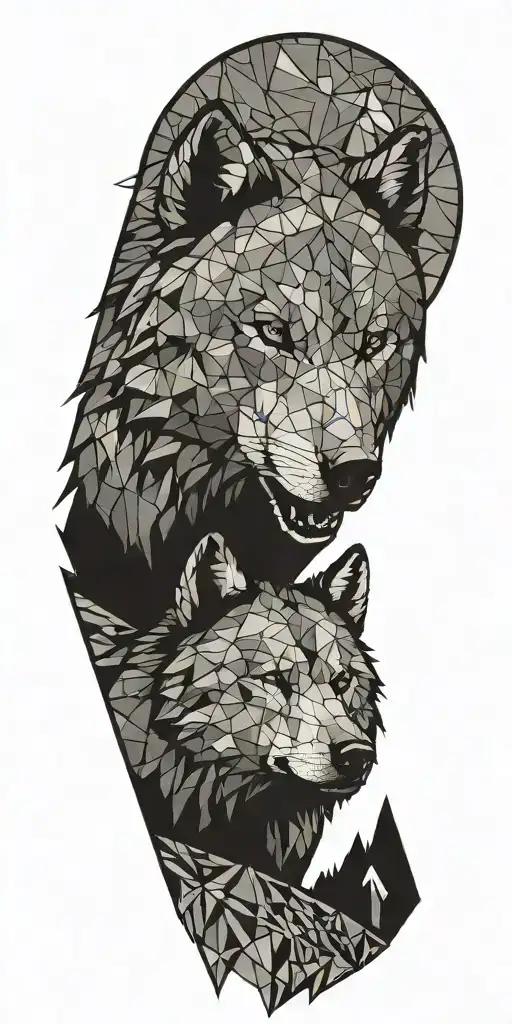 Wolf Vs Grizzly Bear Head