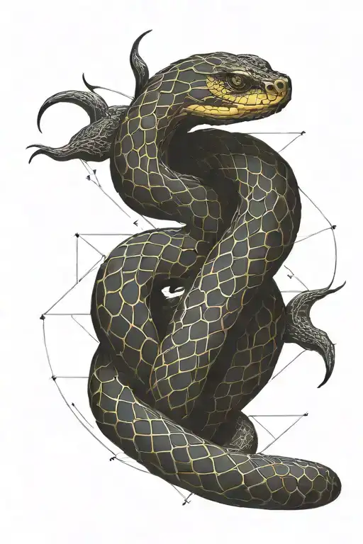 Snake Wrapped A Heart