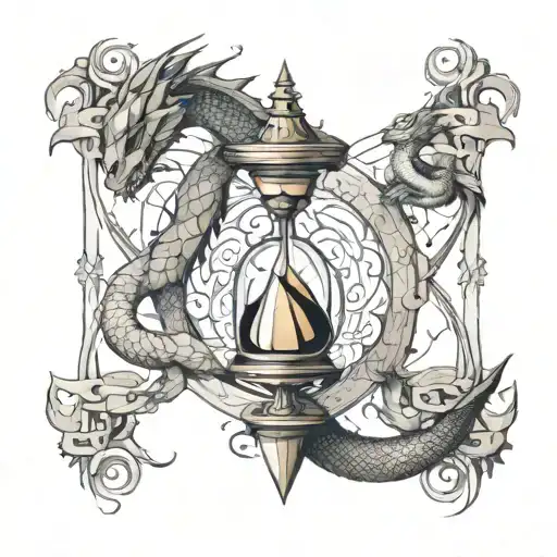 Hourglass With Dragon