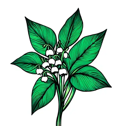 Lily Of The Valley With Leaves