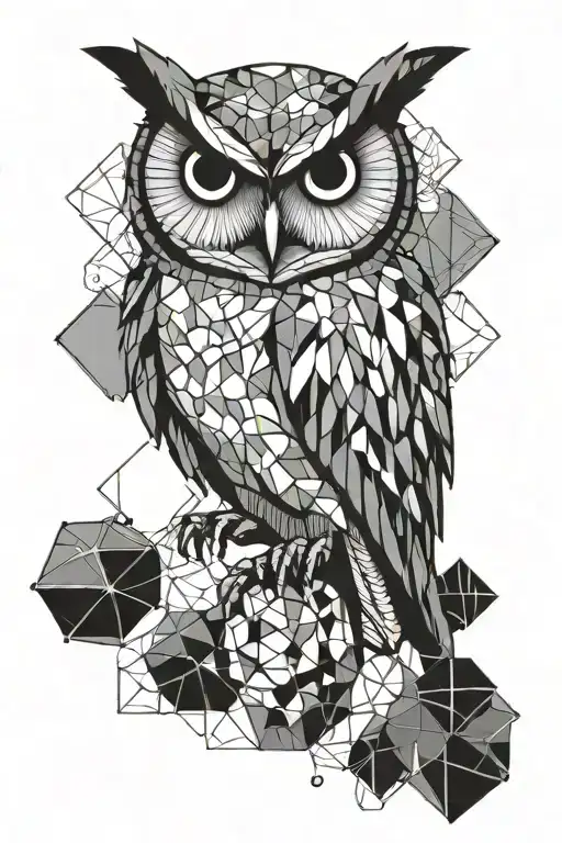 Owl And Hexagones