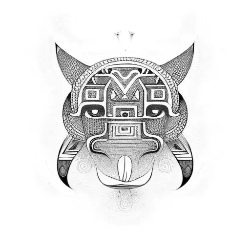 Black Lines With Maori Forms