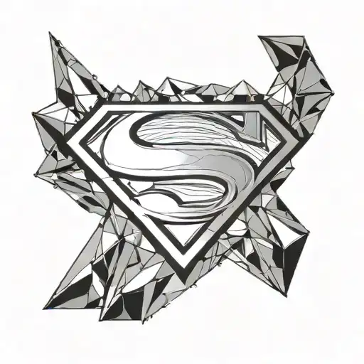 Superman Logo Fortress Of Solitude Background With Crystals