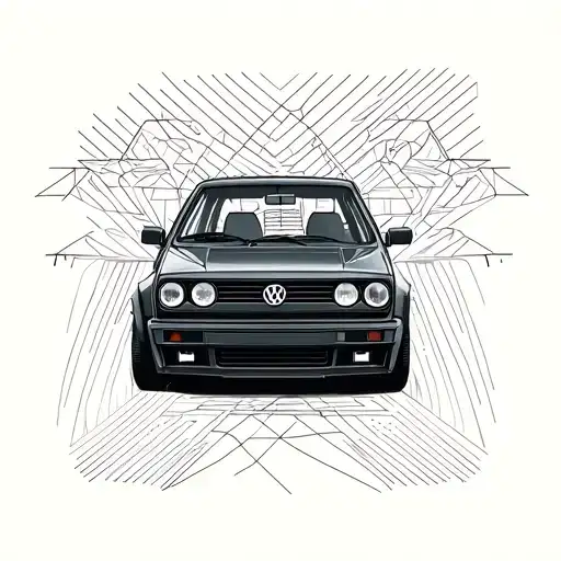 Modified Vw Mk2 Golf Outline