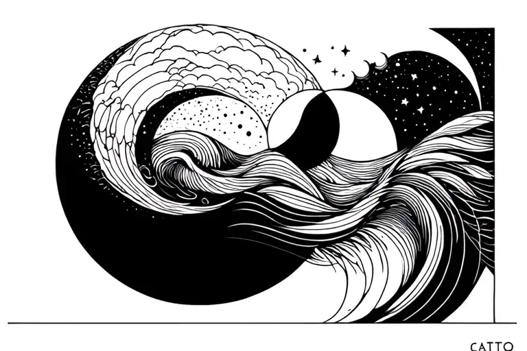 Ocean Waves And Moon Phases