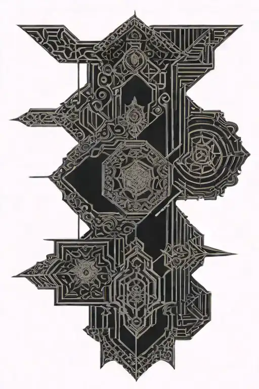 Sanskrit Language Black Out With Lines Connecting Various