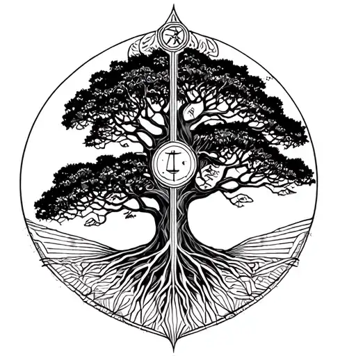 Tree Of Life And Astrological Sign Aries And Libra