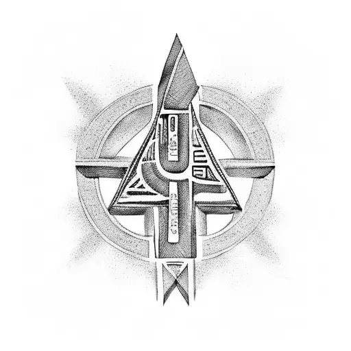 Ankh And Hieroglyphics