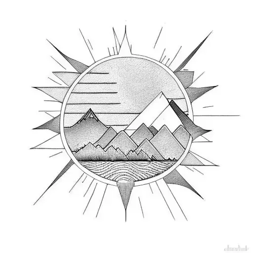Mountains Sun