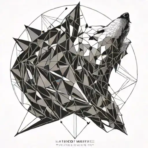 One White Wolf Howling With Black Wolf Inside Representing Good And Evit