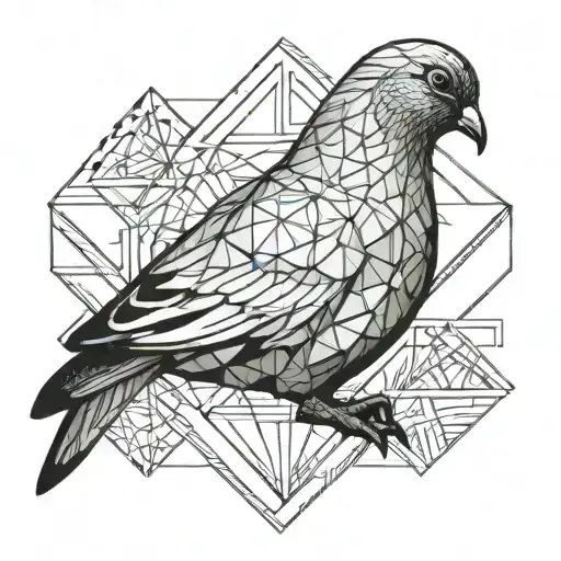 Pigeon In A Simple Diamond Shape