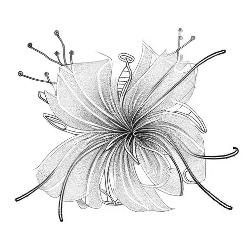 Red Spider Lily With Chains Around It