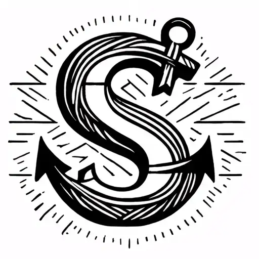 Anchor With Letter S