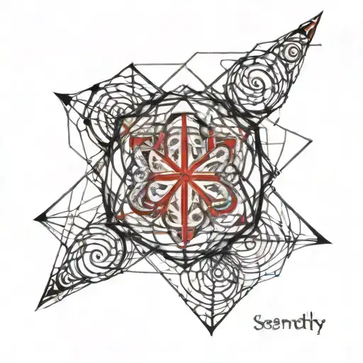 Word Serendipity Laced With Red Thread