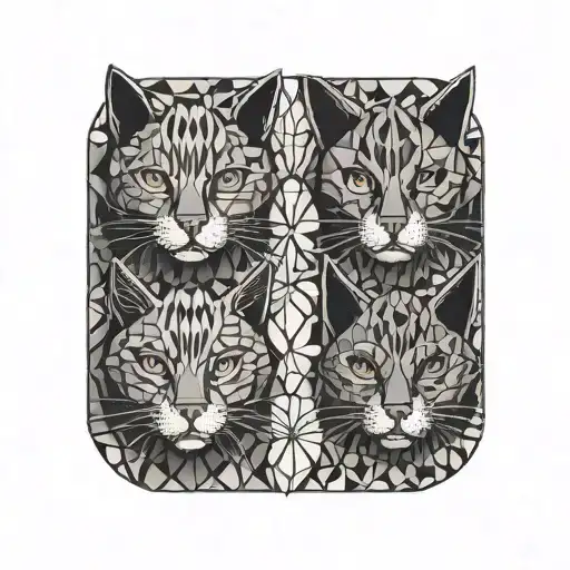 3 Cat Noses With 1 Dog Nose