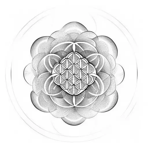 Flower Of Life With G Initial