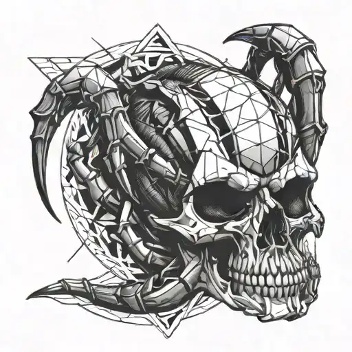 Scorpion Skull Knife Blood